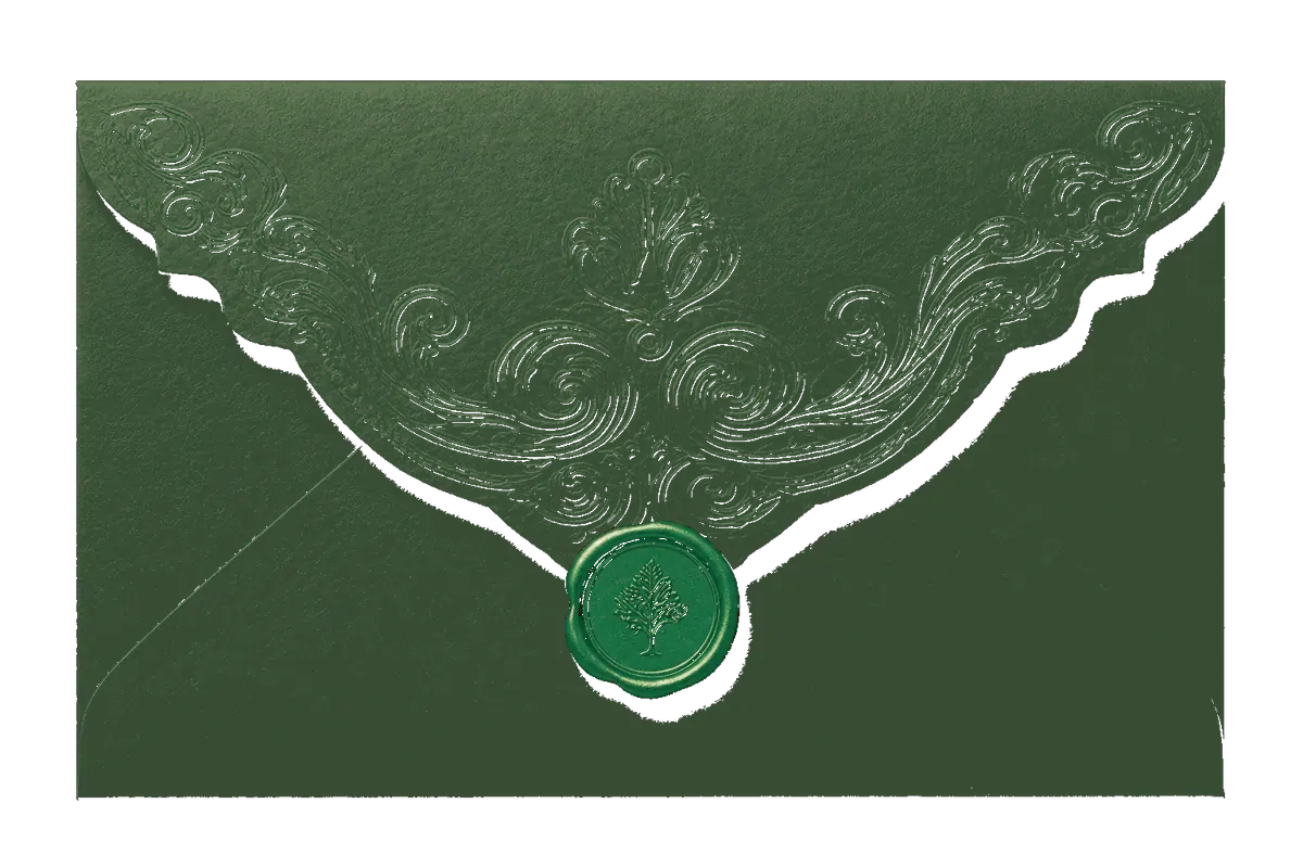 Wedding invitation envelope