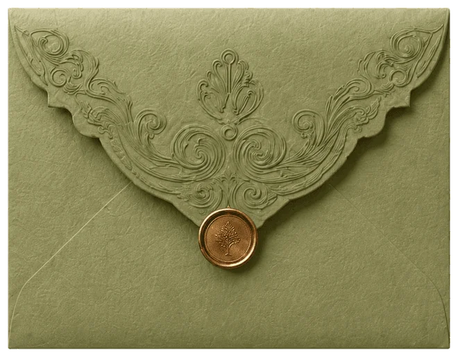 Wedding invitation envelope